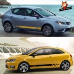 2PCS Car Door Side Skirt Sticker Auto Vinyl Decals For Seat Leon MK3 MK2 Tarraco Ibiza 6J 6L FR Altea Ateca Toledo 2 3 1 4